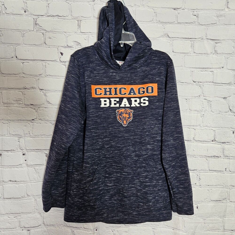 Chicago Bears Sweatshirt Youth XL (16/18) Blue NFL Team Apparel Pullover Hoodie